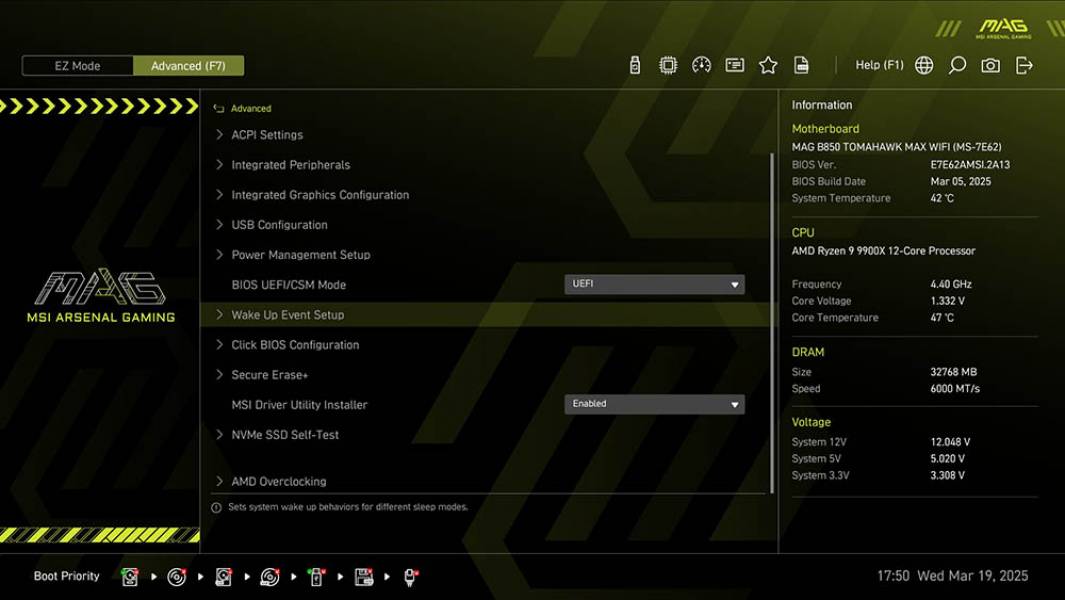 MSI MAG B850 TOMAHAWK MAX WIFI-4